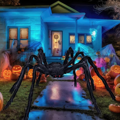 Joyfy Giant Spider Halloween Outdoor Decorations, Scary Realistic Spiders Props Decor,Halloween Decorations for Outside Yard Garden Lawn Party | Target