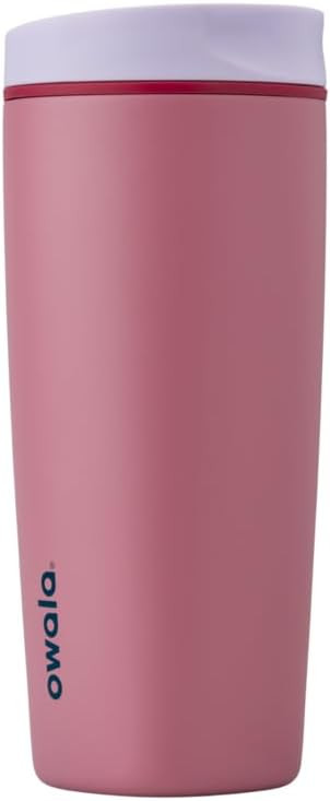 Owala SmoothSip Slider Insulated Stainless Steel Coffee Tumbler, Reusable Iced Coffee Cup, Hot Co... | Amazon (US)
