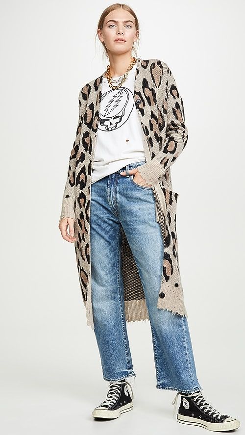 Long Leopard Cashmere Cardigan | Shopbop