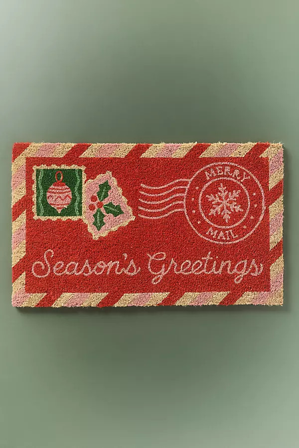 Merry Mail Coir Printed Doormat | Anthropologie (US)