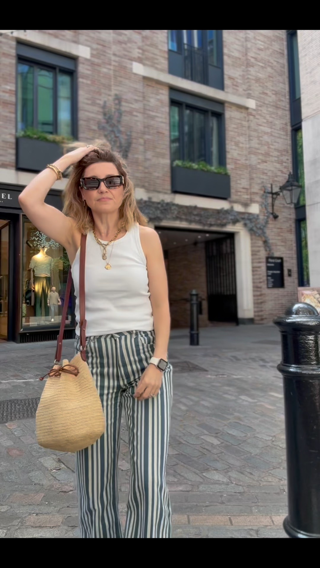 Easy every day outfit - stripe denim, vest and lots of great jewelleryy

#LTKeurope #LTKuk #LTKsummer