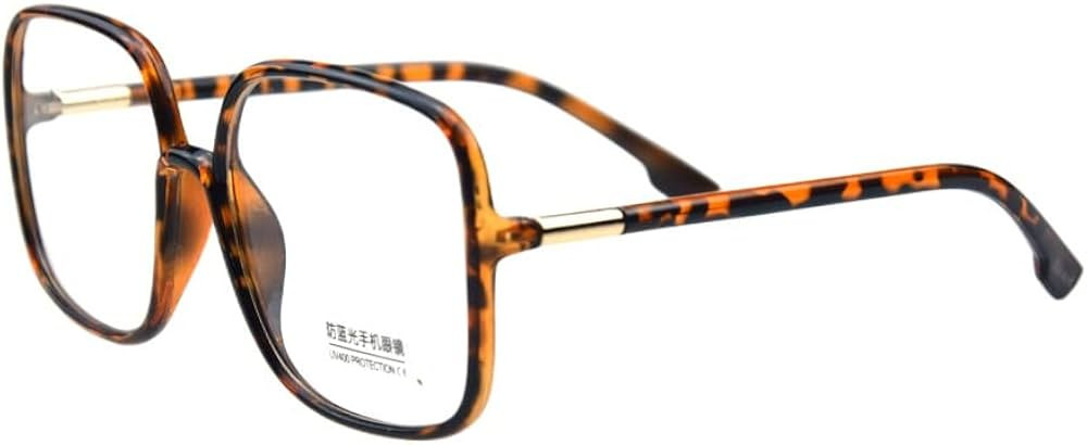 Shiratori Woman's New Retro Blue Light Blocking Glasses Big frame Nerd Eyeglasses Frame Anti Blue... | Amazon (US)