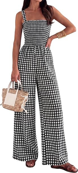 PRETTYGARDEN One Piece Jumpsuits for Women Casual Summer Cruise Outfits 2026 Spring Fashion Smock... | Amazon (US)