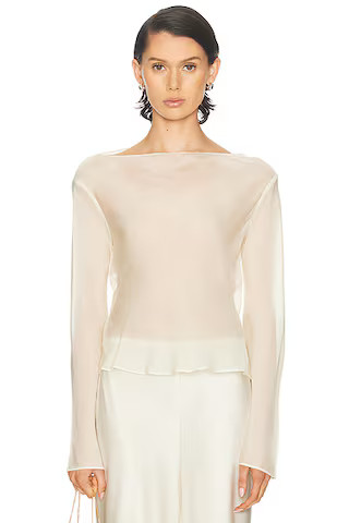 Strobe Long Sleeve Cowl Top | FWRD 