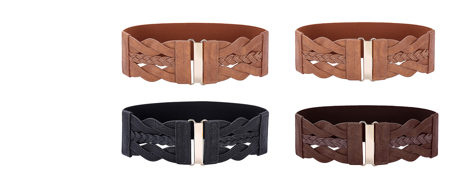 GRACE KARIN Women's Elastic Wide Belts Vintage Stretchy Belt Retro Fashion Cinch Belts for Dresse... | Amazon (US)