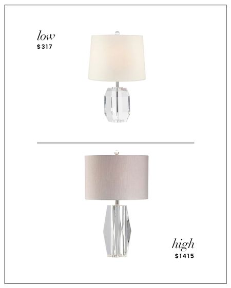 High / Low : Crystal Table Lamp 

#LTKhome #LTKstyletip