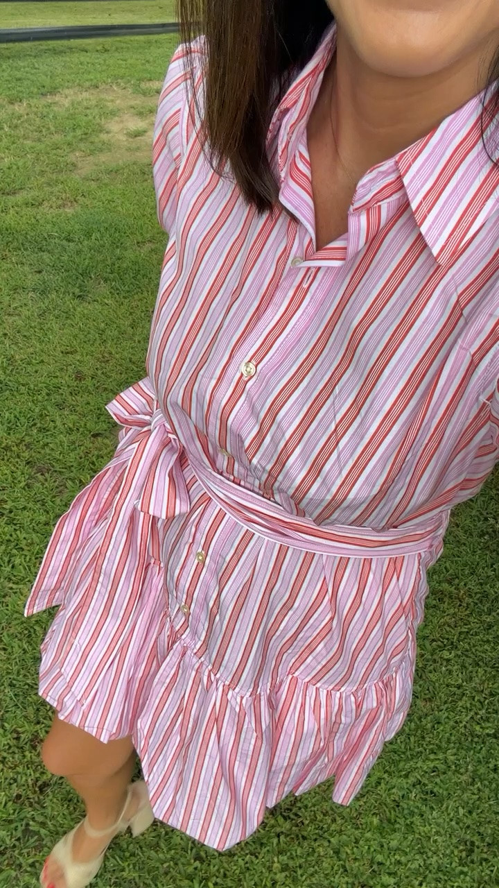 The pink stripe, puff sleeves, and tie waist make it look so much more expensive than it is.

Size XS
5’3” for reference.

#WalmartFashion #WalmartFinds #AffordableStyle #SummerDress #PinkDress #VacationStyle #EverydayFashion #LTKStyle #BudgetFashion #DressFind