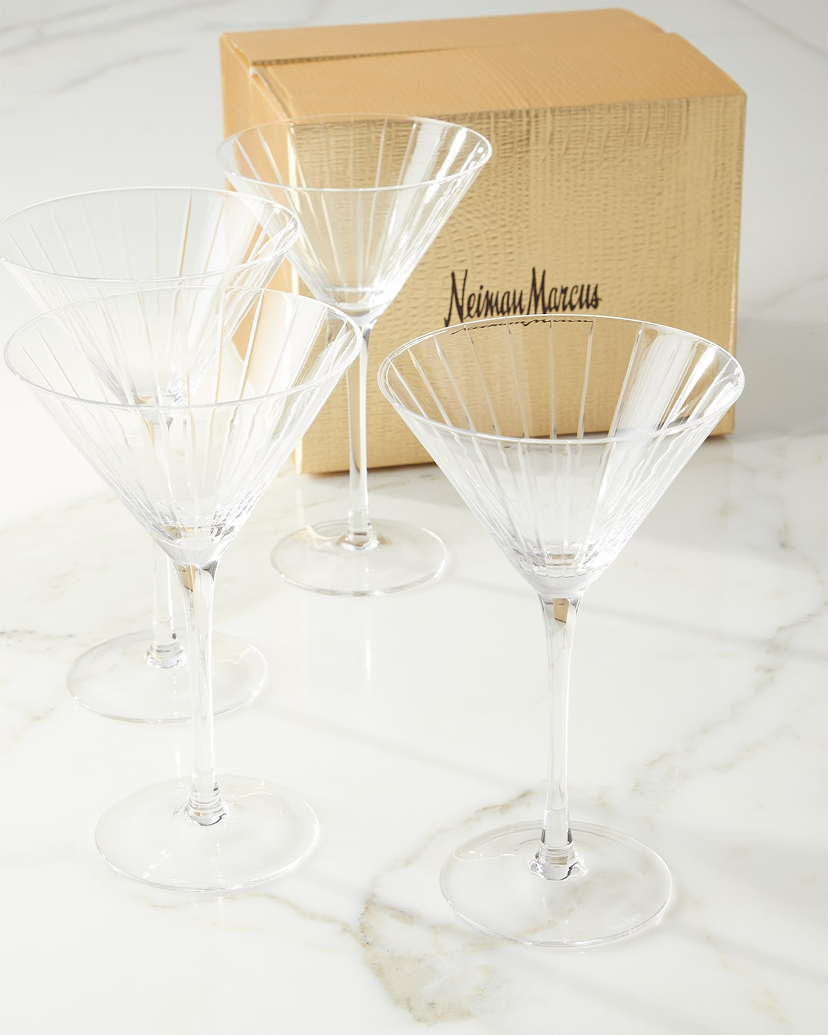 Cut Martini Glasses, Set of 4 | Horchow
