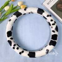 Cute Cow Print Steering Wheel Cover, Warm Plush Steer Cover For Women, Custom Text Soft Fluffy Cover, Car Accessories | Etsy (US)