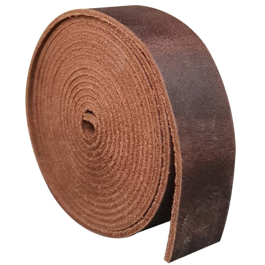Genuine Leather Strip 1 Inch Wide 64 Inches Long for DIY Craft Projects, 1.8-2mm Thick, Coffee Br... | Amazon (US)
