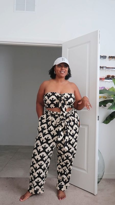 Vacation wear: printed set from target future collective

Crop top:  XL
Sized up in the pants: 1X
Tunic: XL

#LTKtravel #LTKSpringSale #LTKfindsunder50