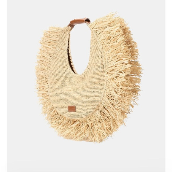 Staud large raffia moon bag | Poshmark