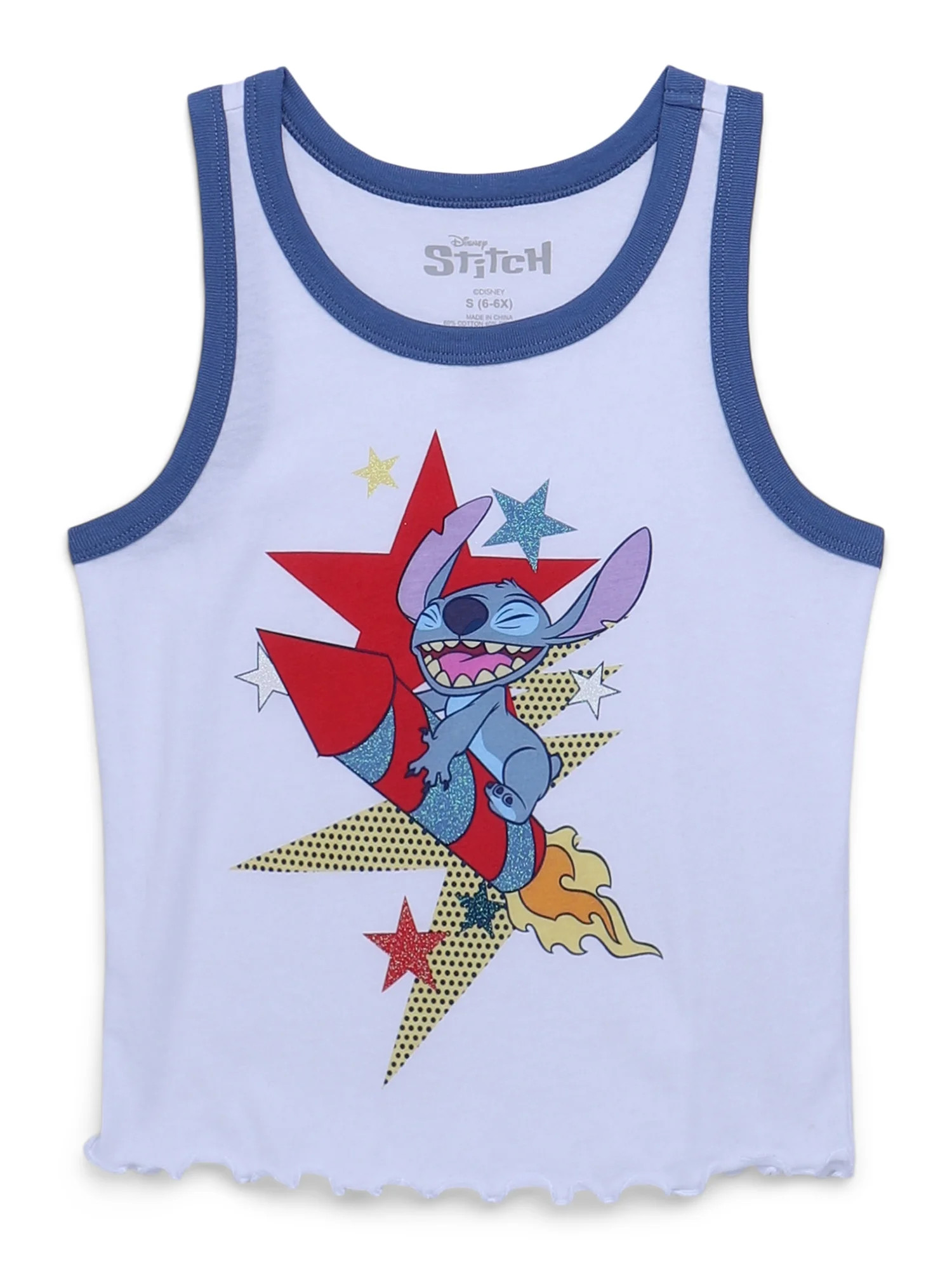 Disney Stitch Girls Americana Graphic Tank Top, Sizes 4-16 | Walmart (US)