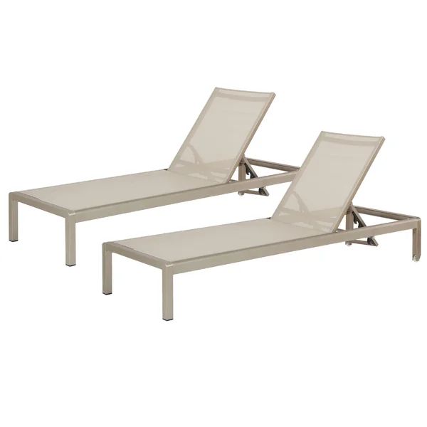 Caggiano 77.56'' Long Reclining Chaise Lounge Set | Wayfair North America