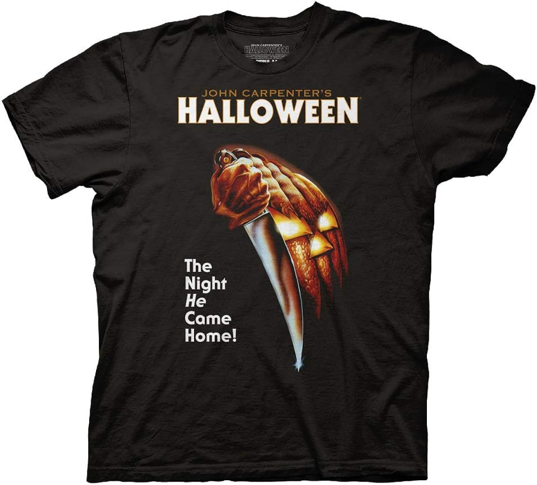 Ripple Junction Halloween Men's Short Sleeve T-Shirt John Carpenter Original Movie Logo Officiall... | Amazon (US)