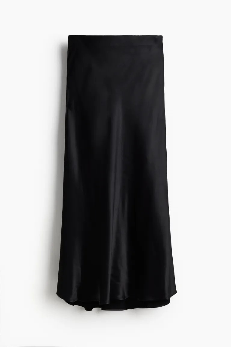 Maxi skirt - Regular waist - Long - Black - Ladies | H&M GB | H&M (UK, MY, IN, SG, PH, TW, HK)