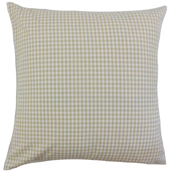 Henriette Plaid Cotton Throw Pillow | Birch Lane
