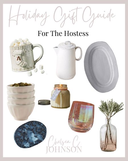Gift for the Hostess
Platter
Coffee mug
Pitcher
Cookie cutter
Wine glass
Bowls
Vase
Planter
Candle


#LTKhome #LTKHoliday #LTKSeasonal