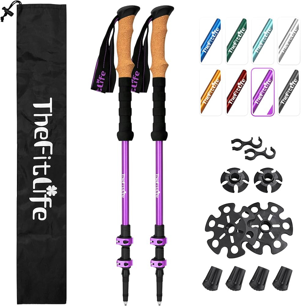 TheFitLife Trekking Poles for Hiking and Walking - Lightweight 7075 Aluminum with Metal Flip Lock... | Amazon (US)