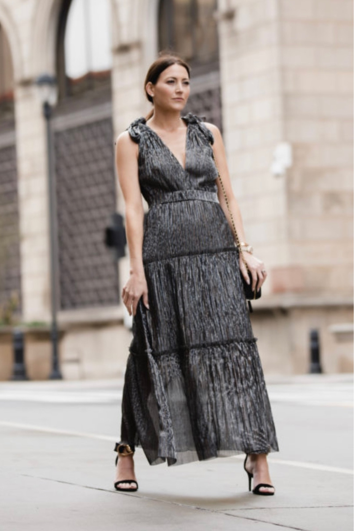 Sabina Musayev Ray Dress in Gold curated on LTK