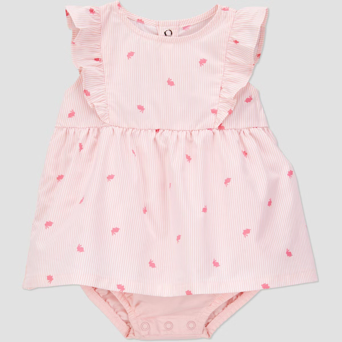 Carter's Just One You® Baby Girls' Striped Bunny Dress - Pink | Target