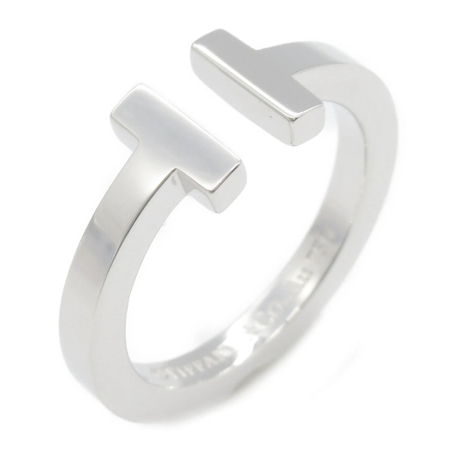 Tiffany & Co T Square Ring K18 White Gold | Shop Simon