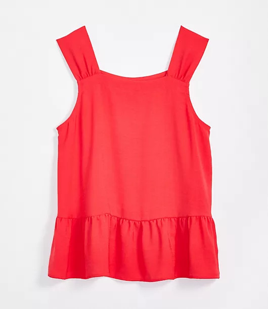 Loft Square Neck Peplum Shell | LOFT