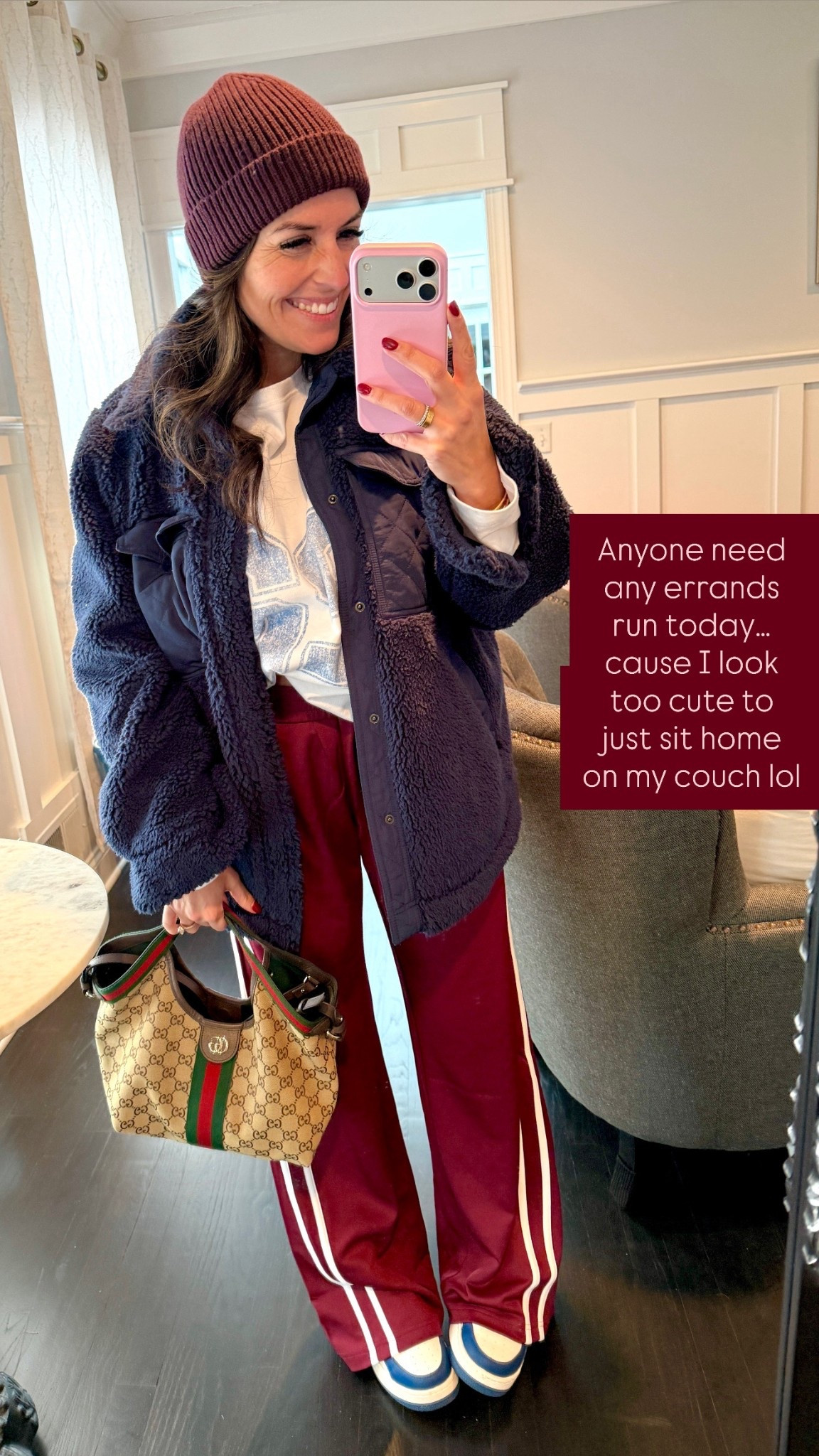 Jacket OVERSIZED - in XXS
Shirt OVERSIZED - in S
Pants - in M - (I like them very loose, could have definitely worn a small but I’m happy with the extra comfort)
Sneakers - TTS

127lbs
5’1”ish but long legs so I can’t wear “short”
36DD