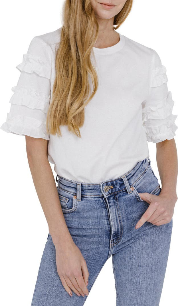 Ruffle Sleeve T-Shirt | Nordstrom