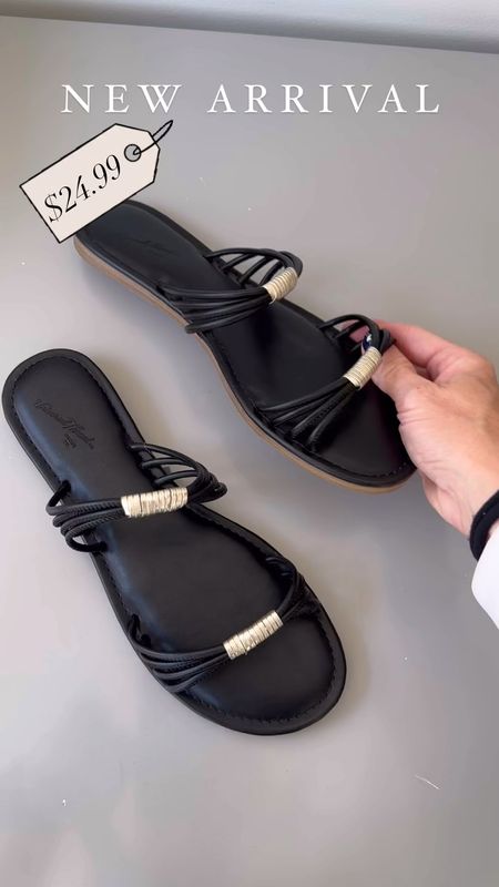 Loving this newly arrived sandal for spring.  Strappy bands with metallic detail.  A super comfy, cushioned insole.  Also available in an ivory color.  The perfect every day sandal.

#SpringShoes #Sandals #SpringSandals #BlackSandal #SpringOutfit #TargetStyle



#LTKVideo #LTKshoecrush #LTKfindsunder50