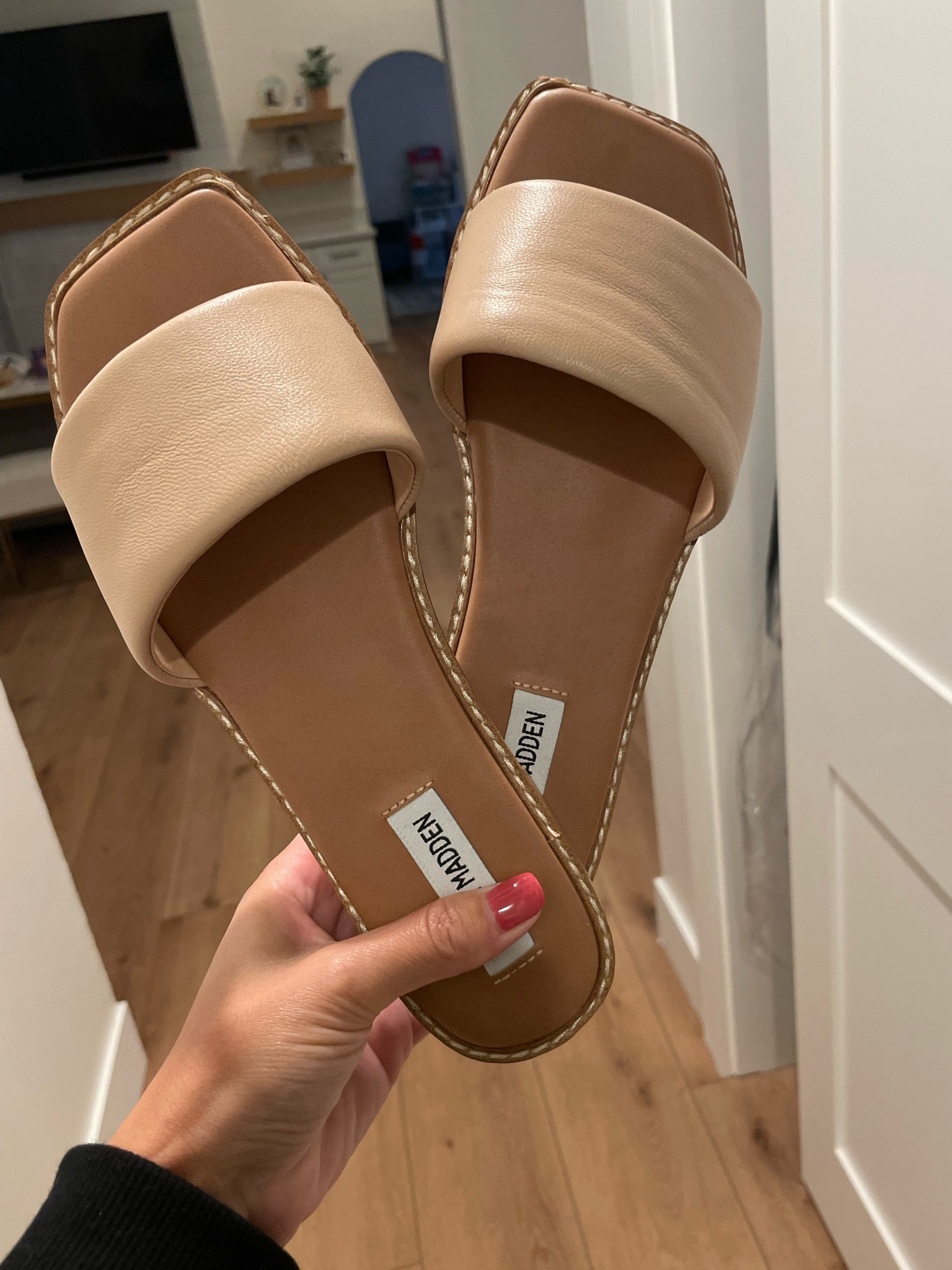 These slides are full send. 10/10. Comfortable pillowy feeling & I finally FINALLY don’t slide out when I walk. Size up! ALSO ON SALE!!! 

#LTKfindsunder100 #LTKsalealert #LTKshoecrush