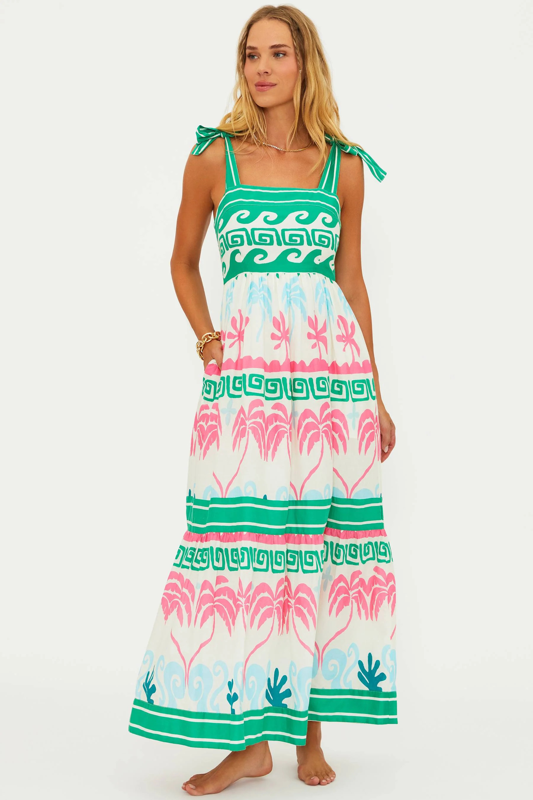 Cami Dress Tropical Palm | Tropical Maxi Dress | Beach Riot | Beach Riot