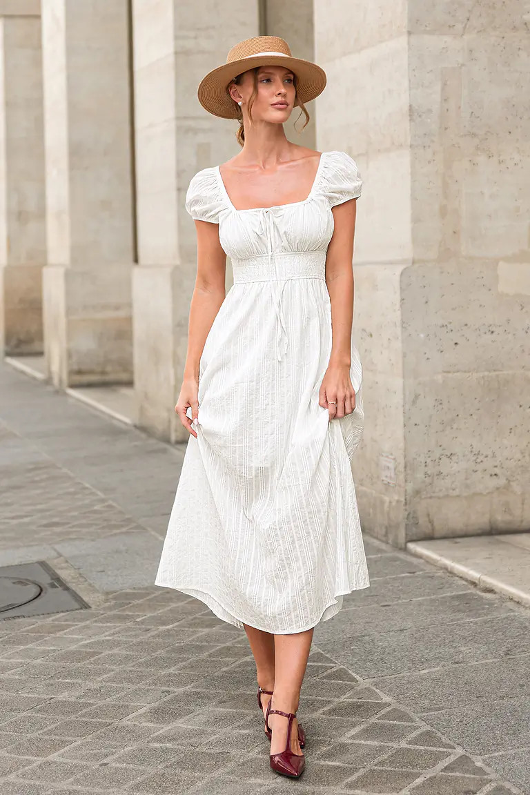 A Simple Thing White Midi Dress | Cupshe US