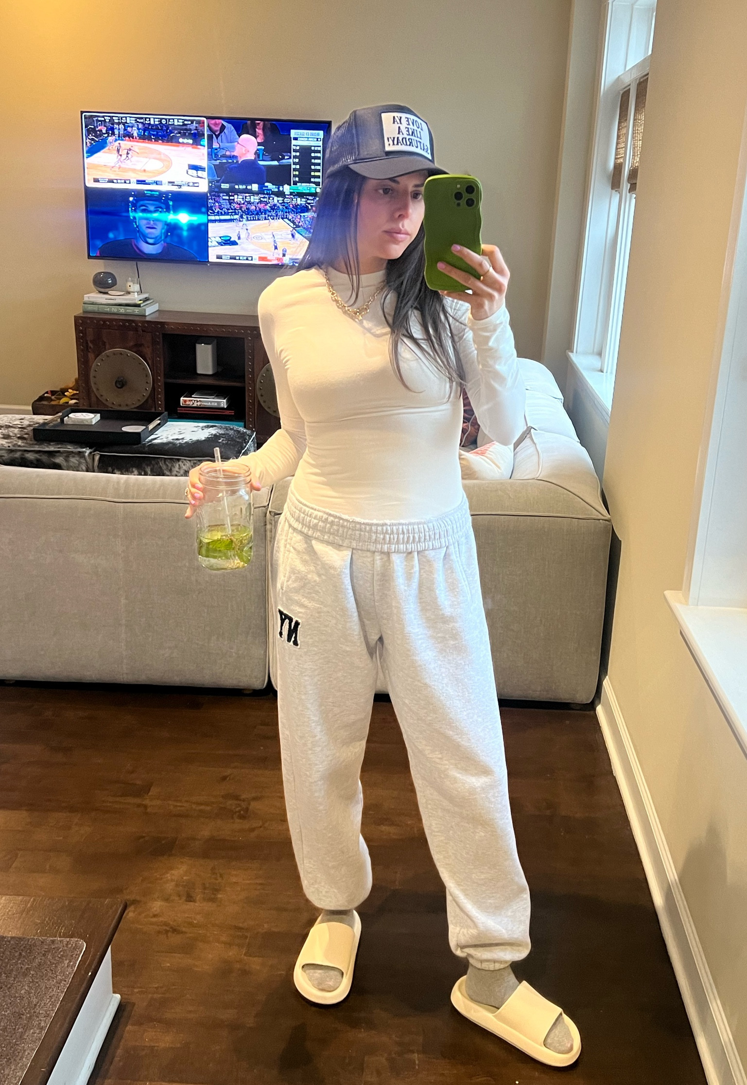 love ya like a sweatpants Friday // trucker hat is from Love Ya Club 