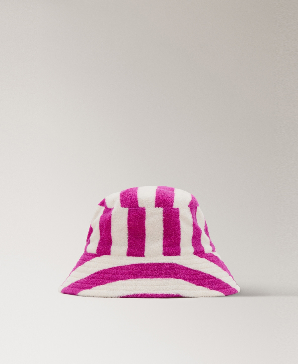 Mango Women's Striped Cotton Terry Bucket Hat - Fuchsia | Macy's