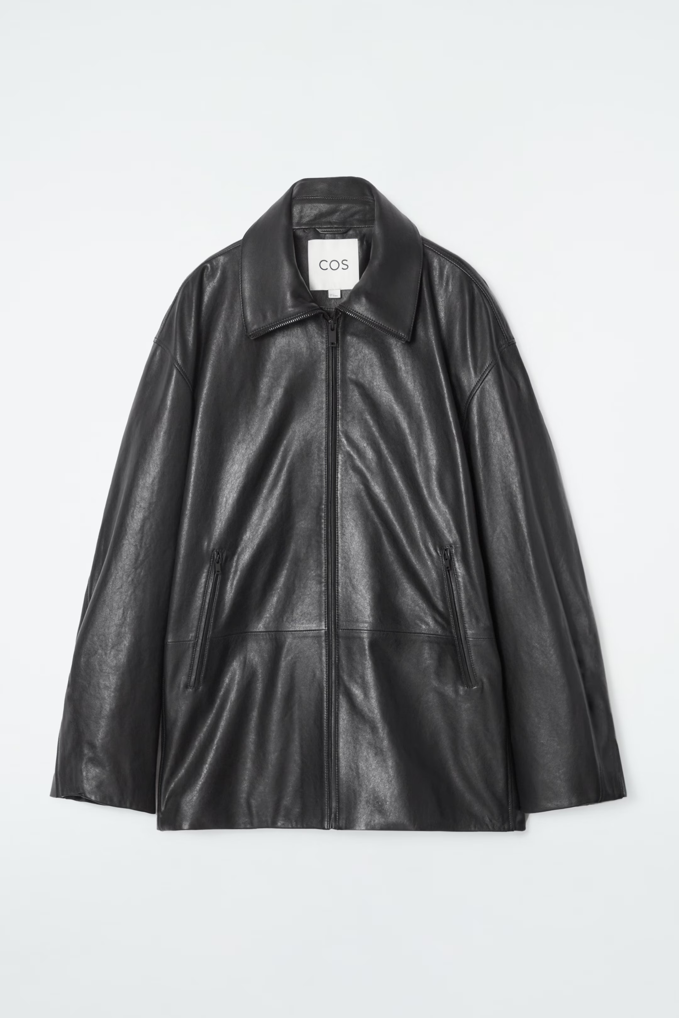 CHAQUETA ESTILO CAMIONERO DE PIEL - NEGRO | COS | COS (EU)