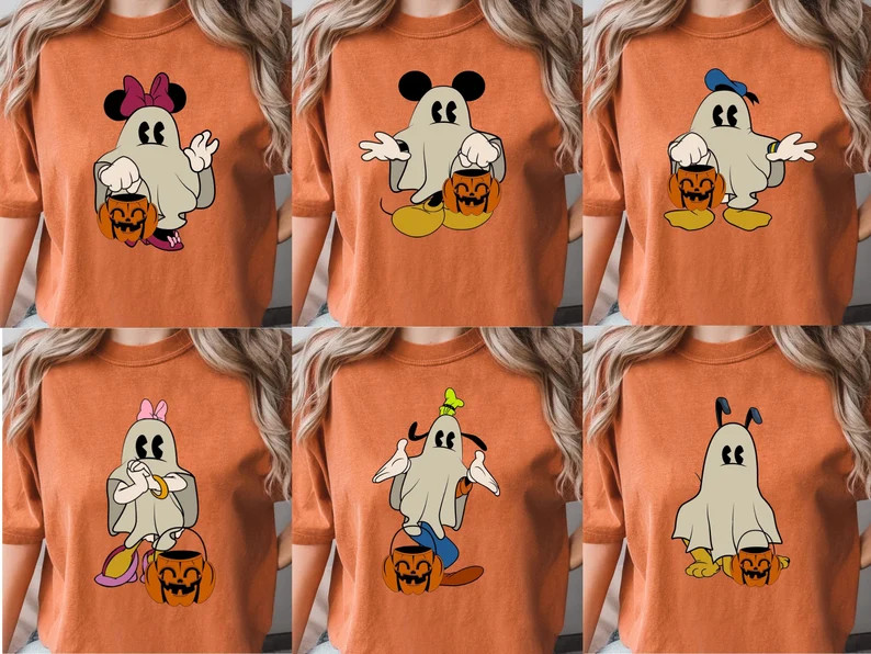 Comfort Colors® Disney Mickey Halloween Shirt, Mickey Ghost Shirt, Mickey and Friends, Disneylan... | Etsy (US)