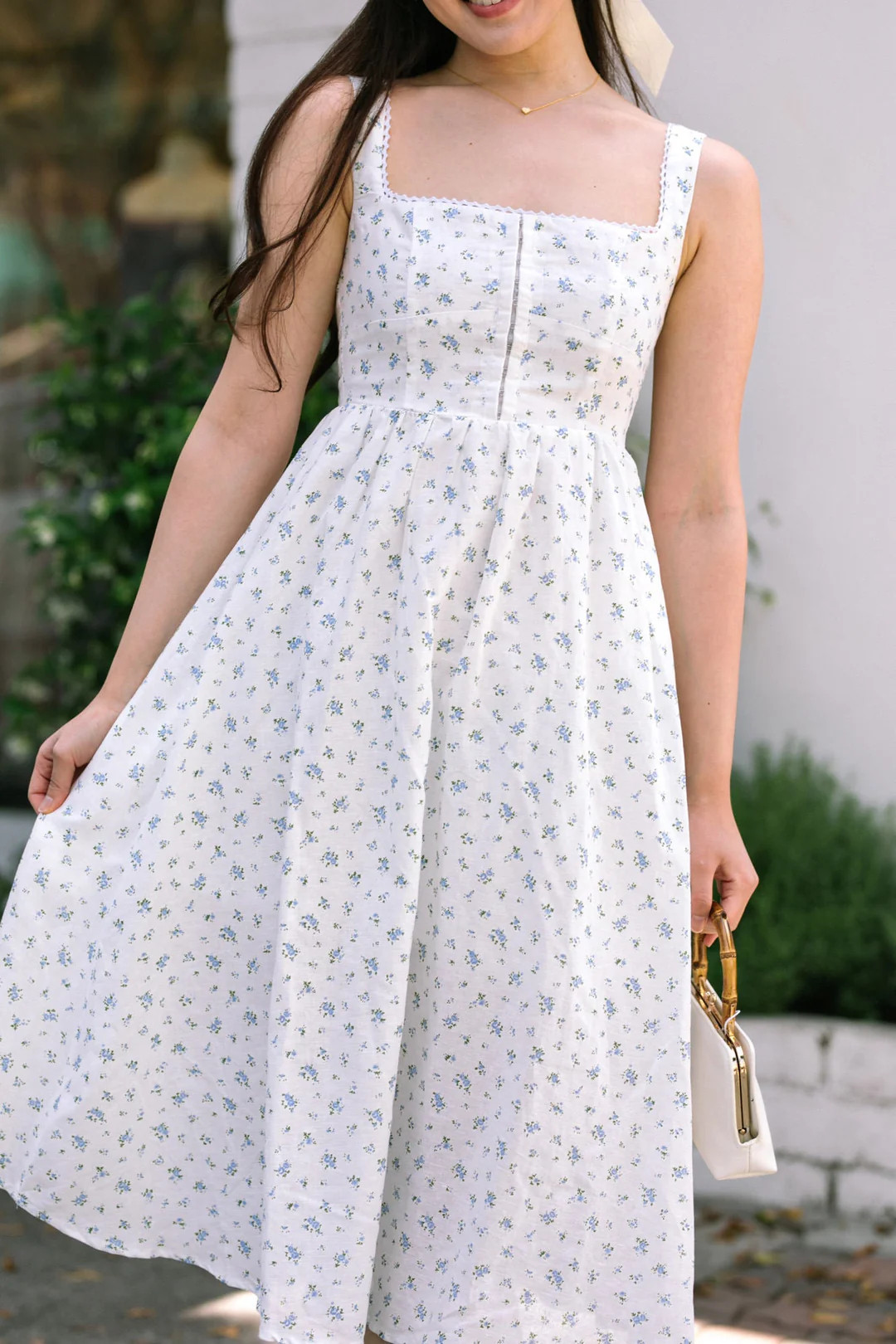 Emma Floral Midi Dress | Morning Lavender