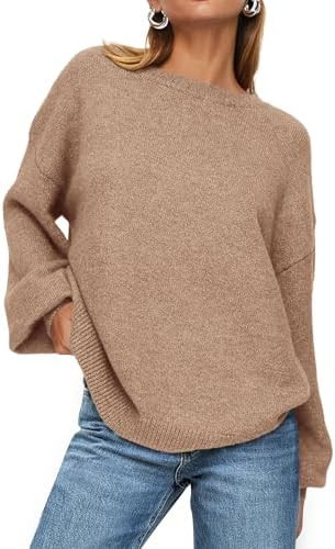 PRETTYGARDEN Women's 2025 Fall Sweaters Casual Crew Neck Long Sleeve Pullover Tops Ribbed Knit Lo... | Amazon (US)