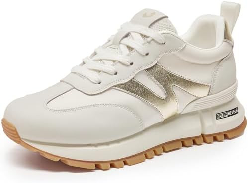 somiliss Sneakers for Women Genuine Leather Suede Patchwork Casual Lace Up Non-Slip Walking Shoes... | Amazon (US)