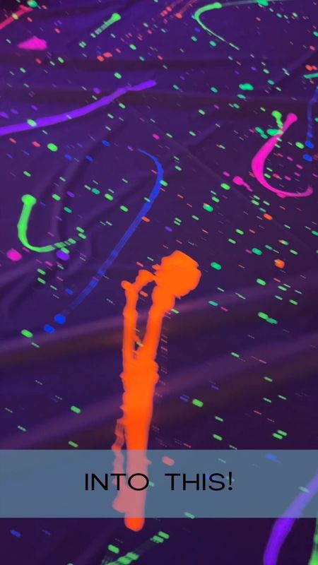 Glow in the dark paint for a black light party  

#LTKVideo #LTKparties