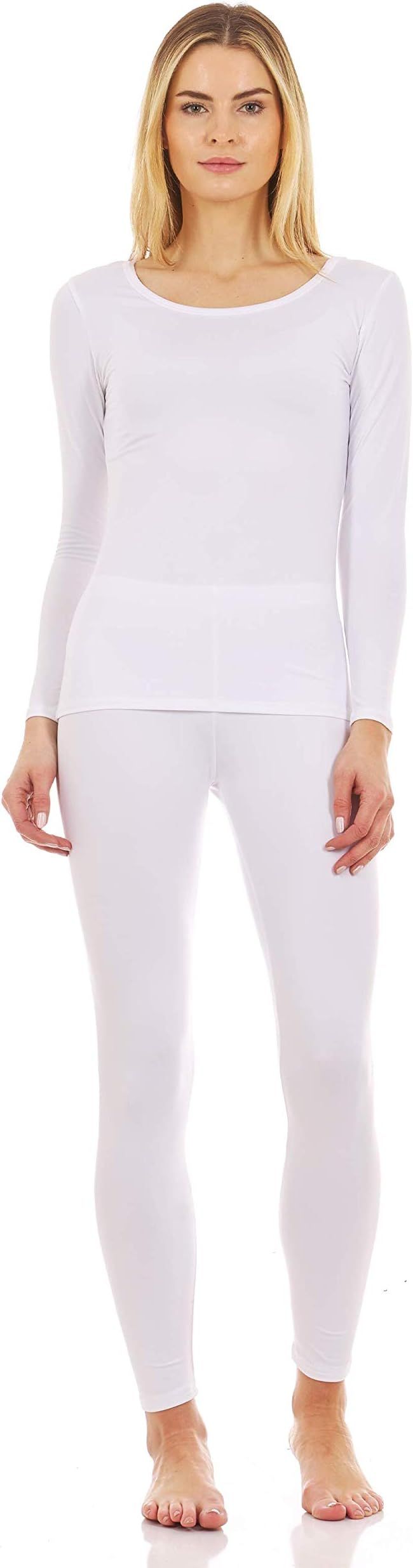 Thermajane Long Johns Thermal Underwear for Women Scoop Neck and V- Neck | Amazon (US)