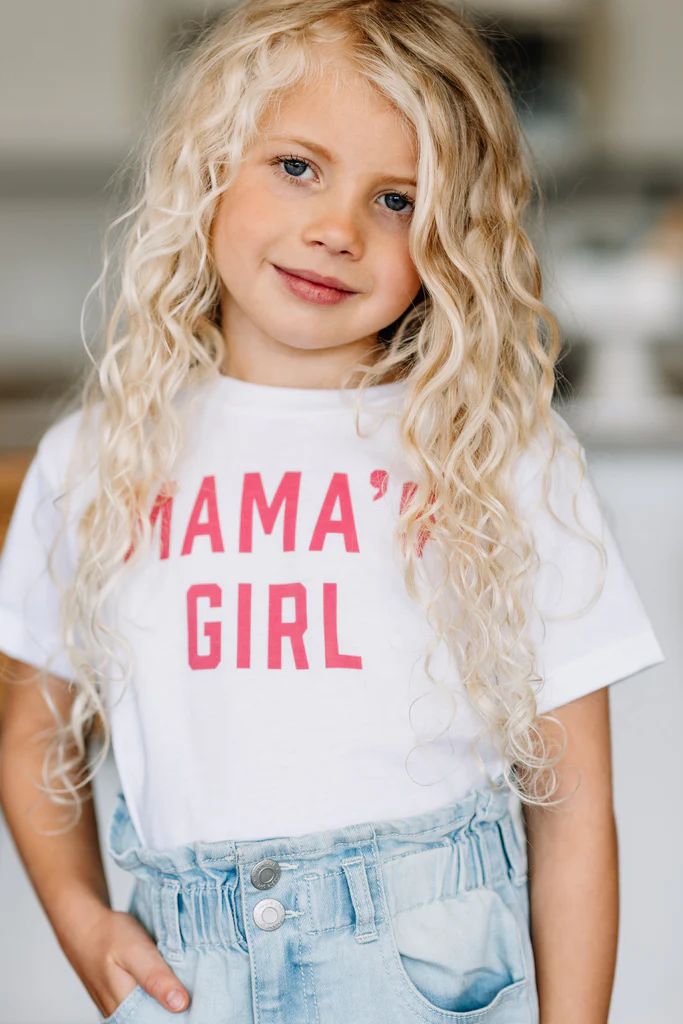 Mama's Girl White Toddler Graphic Tee | The Mint Julep Boutique