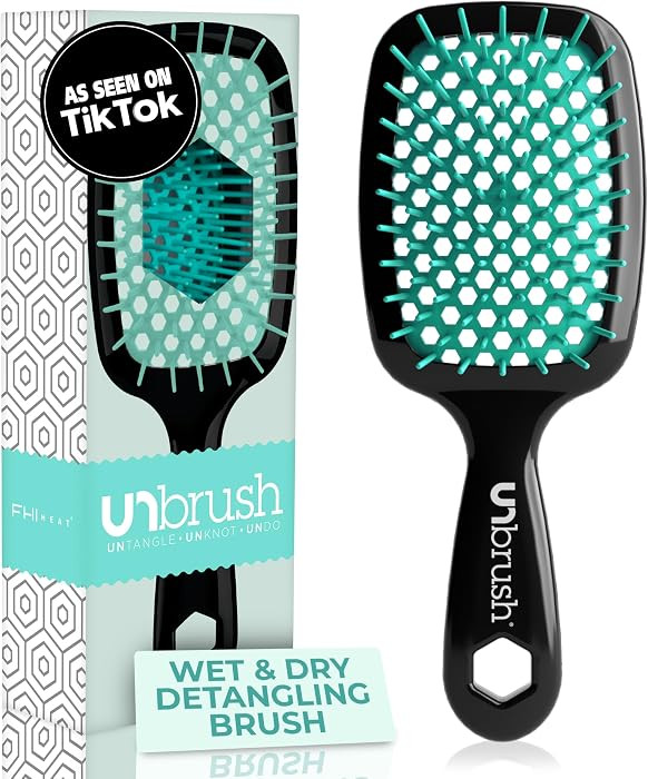 FHI Heat UNbrush Detangling Brush for Pain-Free Brushing on All Wet or Dry Hair Types — Durable... | Amazon (US)