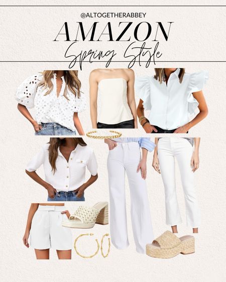 Spring Outfit Inspiration: White 🤍

Spring outfit, Spring tops, white pants, white jeans, white eyelet, vacation outfits, spring break outfits, Amazon finds, Amazon fashion, affordable style, budget fashion finds, spring sandals 

#LTKSeasonal #LTKshoecrush #LTKstyletip