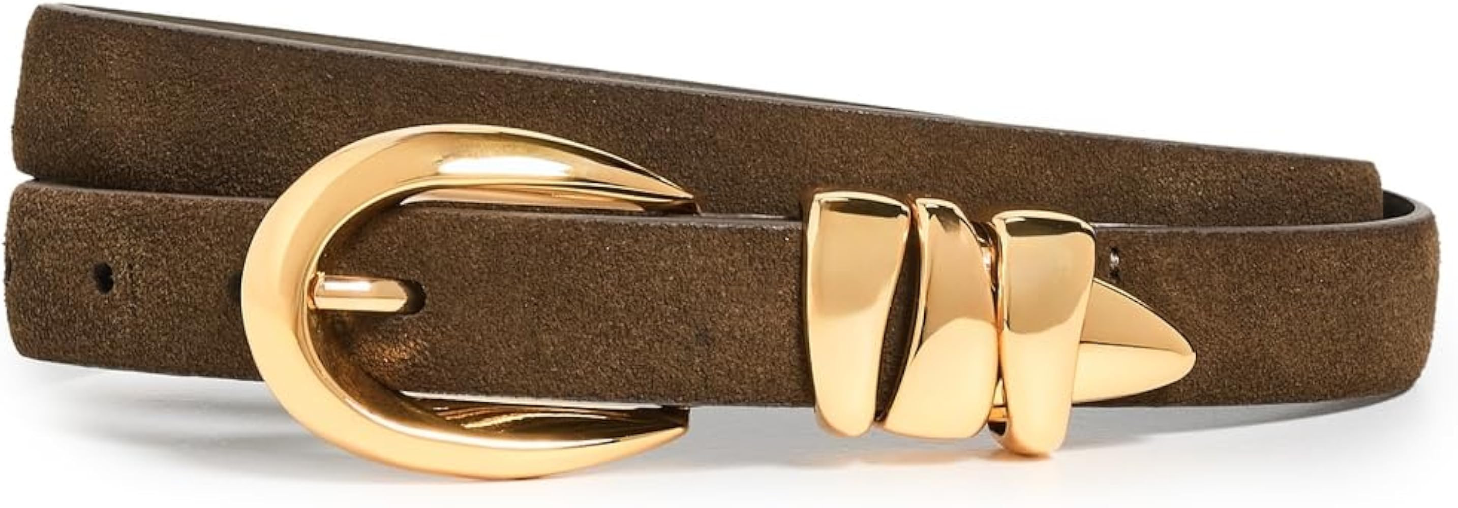 Madewell Women's Triple Metal Keeper Suede Belt | Amazon (US)