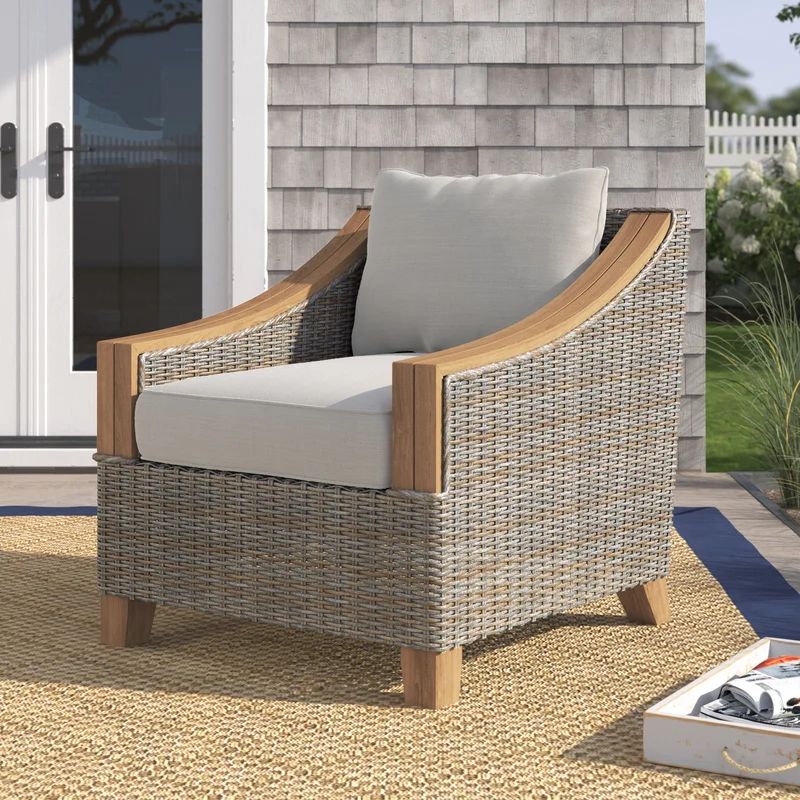 Carlton Teak Patio Chair with Cushions | Wayfair North America