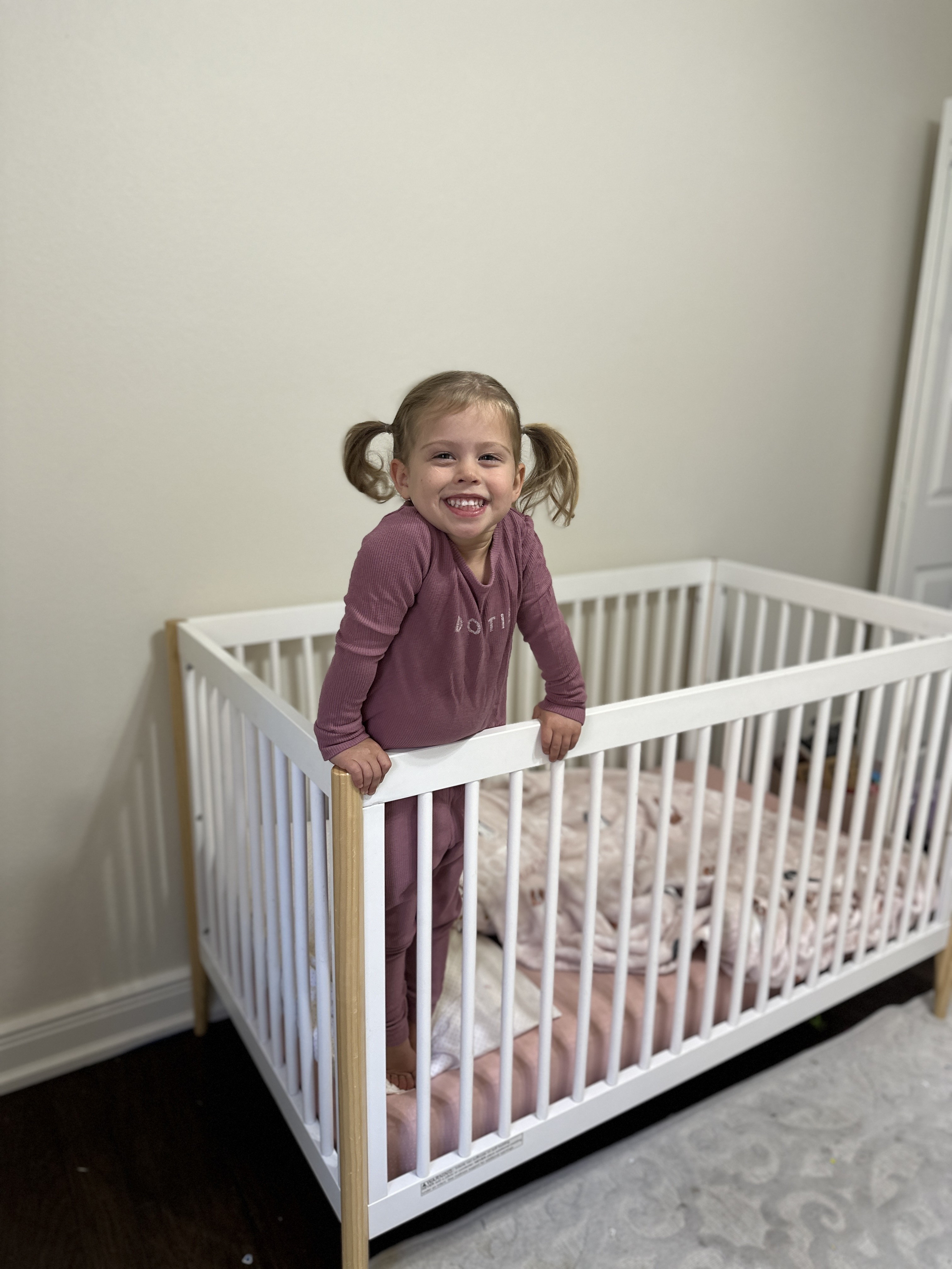 Dottie’s last night in her crib! Crazy how she’s not my baby anymore. 

Linking her white modern crib, personalized puppy blanket and name pajamas! The last two items would be a great gift for Christmas!!! 🎄 

Kids gift ideas, maternity / pregnancy, bump style, nursery decor, contemporary crib, Walmart home decor 

#LTKBaby #LTKBump #LTKHome