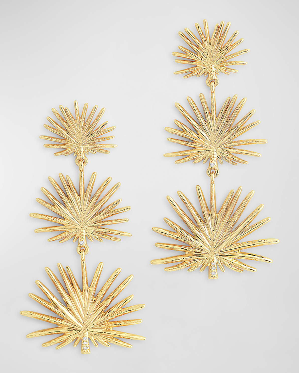 Triple Fan Palm Dangle Earrings, Small | Neiman Marcus