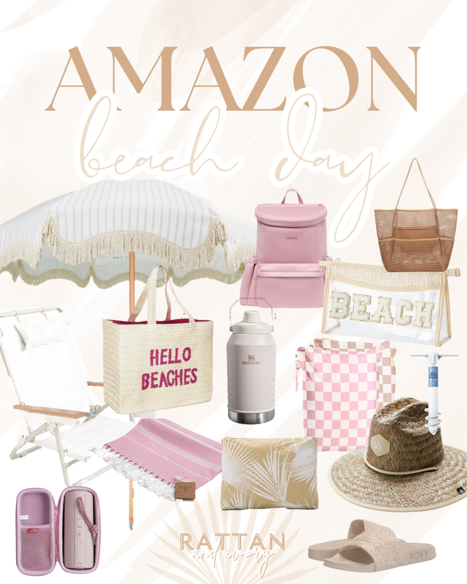 Spring Break is starting next week in some areas and these beach favorites are what I use as a tried and true FL girl 🌴 ☀️  Amazon, beach day, beach essentials, beach umbrella, beach chair, beach towel, beach cooler, beach hat

#LTKtravel #LTKSeasonal